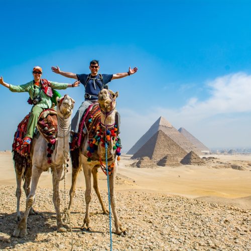 camel ride in the desert